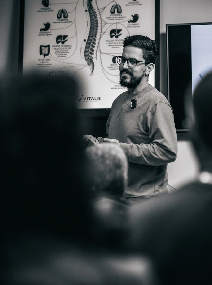 Dr. Jean Carlos Acevedo enseñando neurología clínica